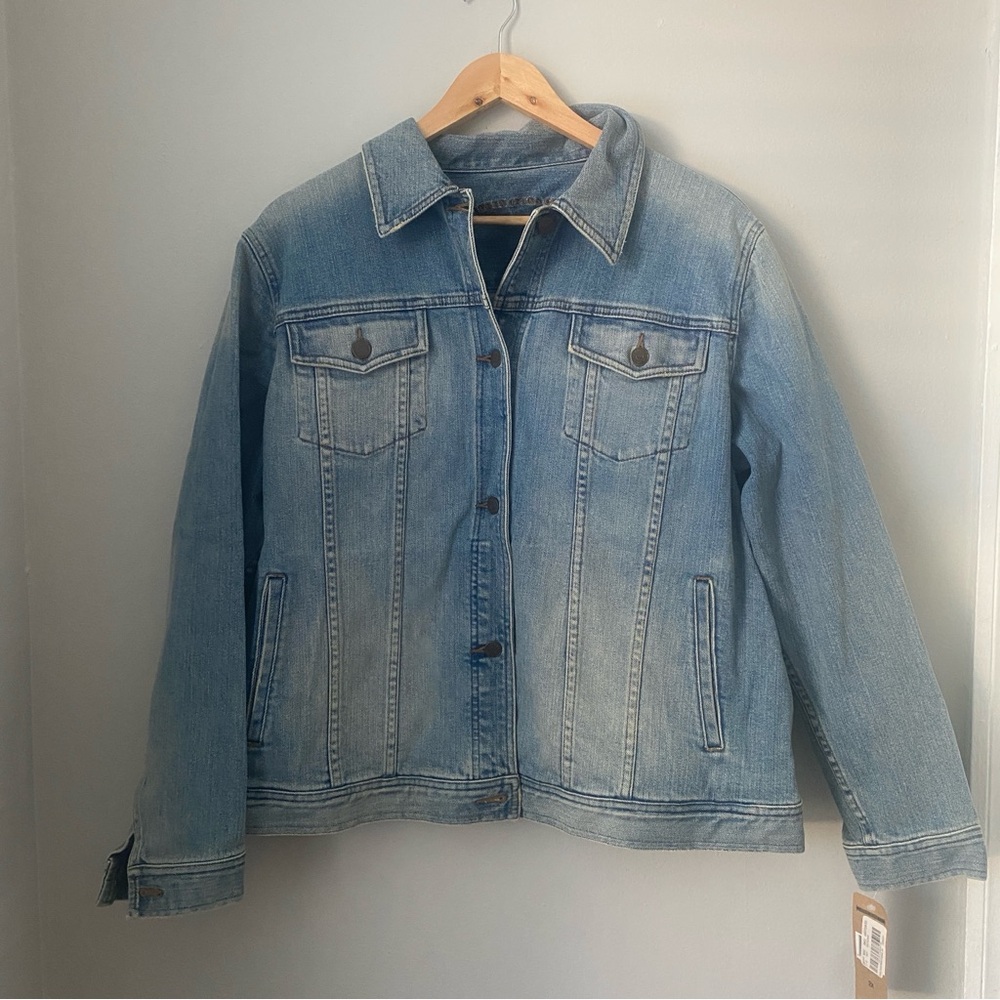 NWT New Ralph Lauren Jeans Co blue denim jean jacket with pockets 2X